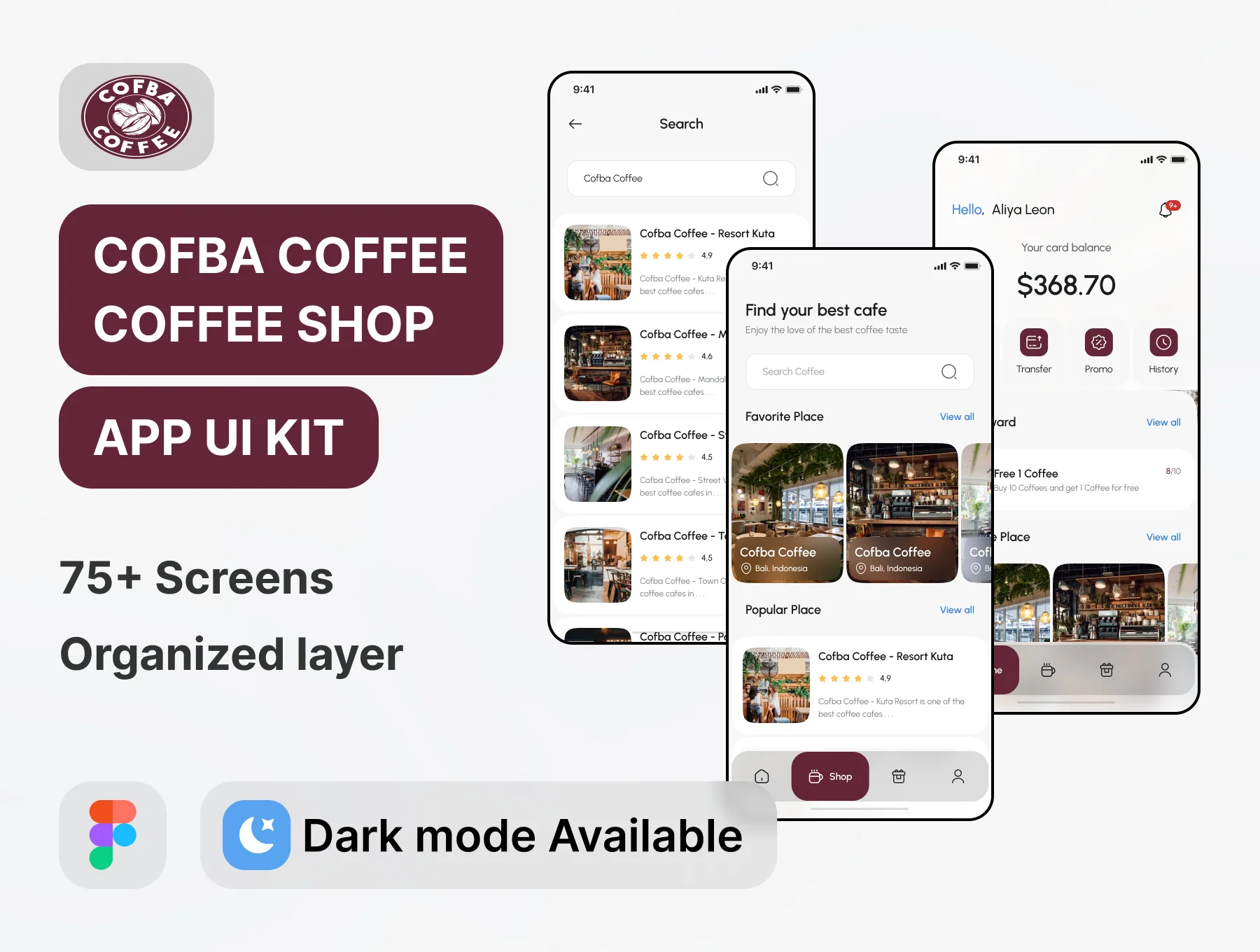 Cofba Coffee - Coffee Shop Mobile App (UI KIT)
