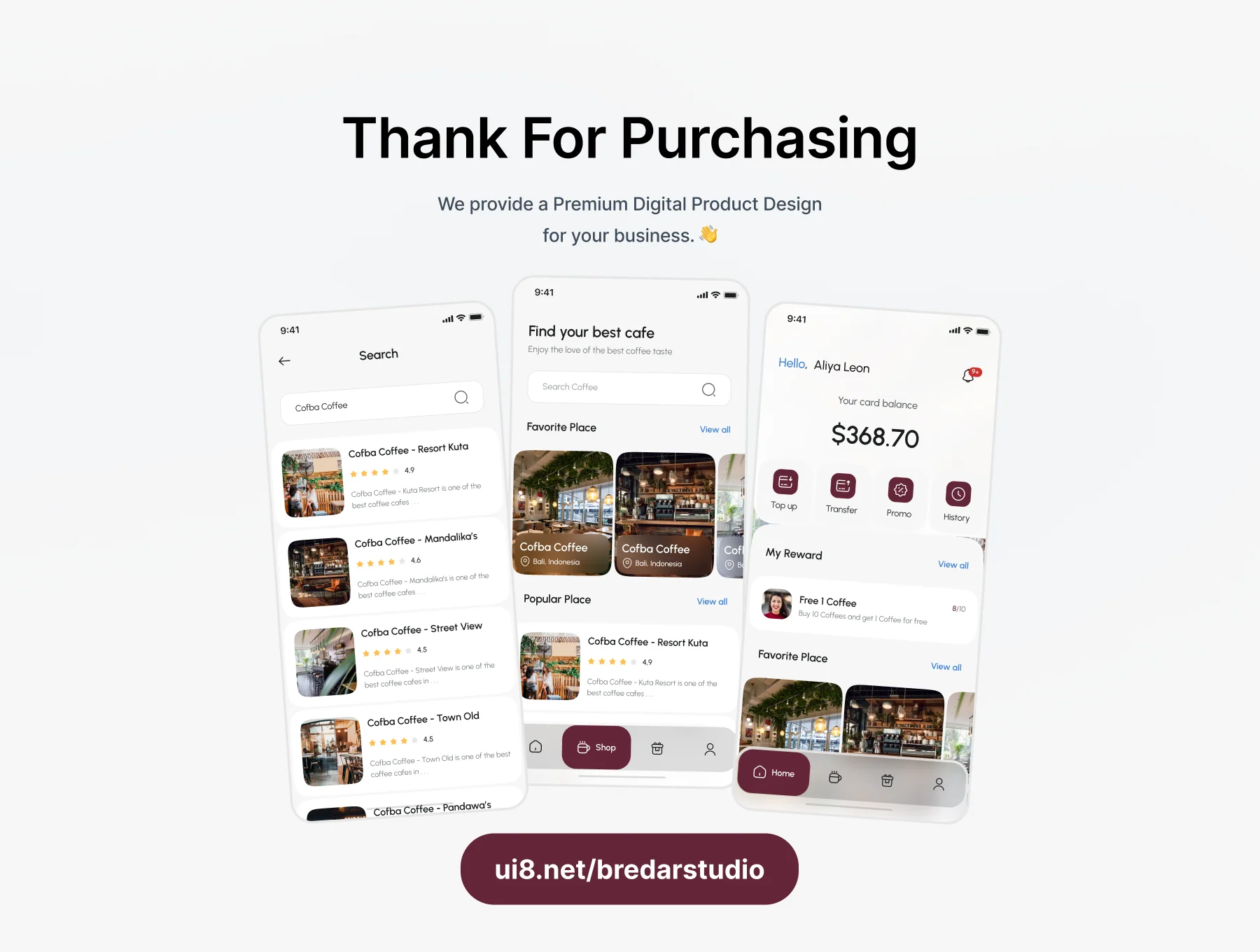 Cofba Coffee - Coffee Shop Mobile App (UI KIT) 6