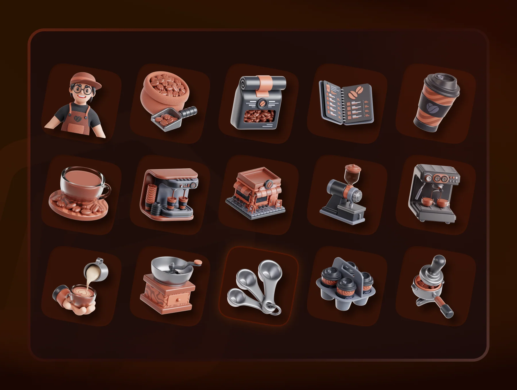 Coffee 3D Icon Set 2