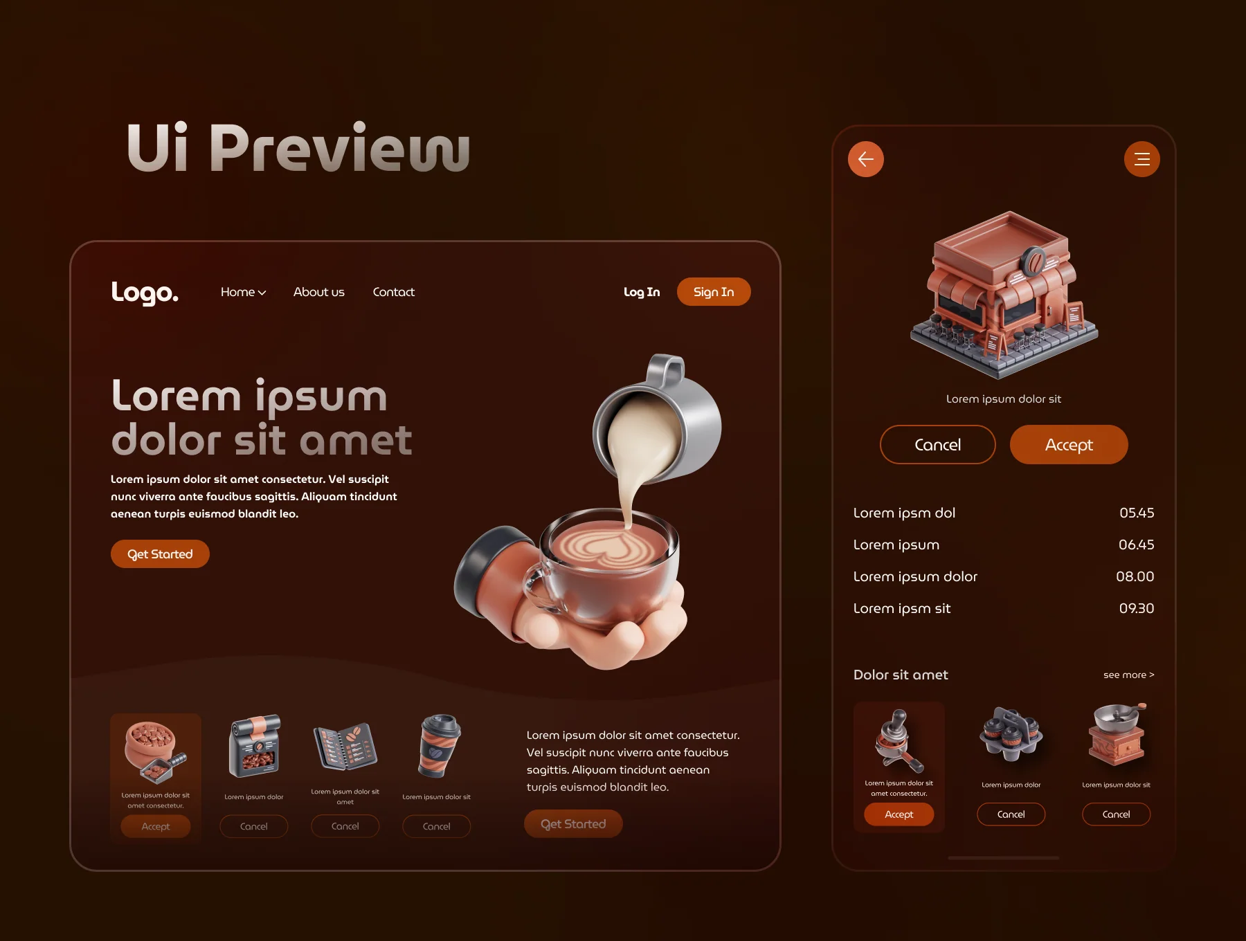 Coffee 3D Icon Set 5