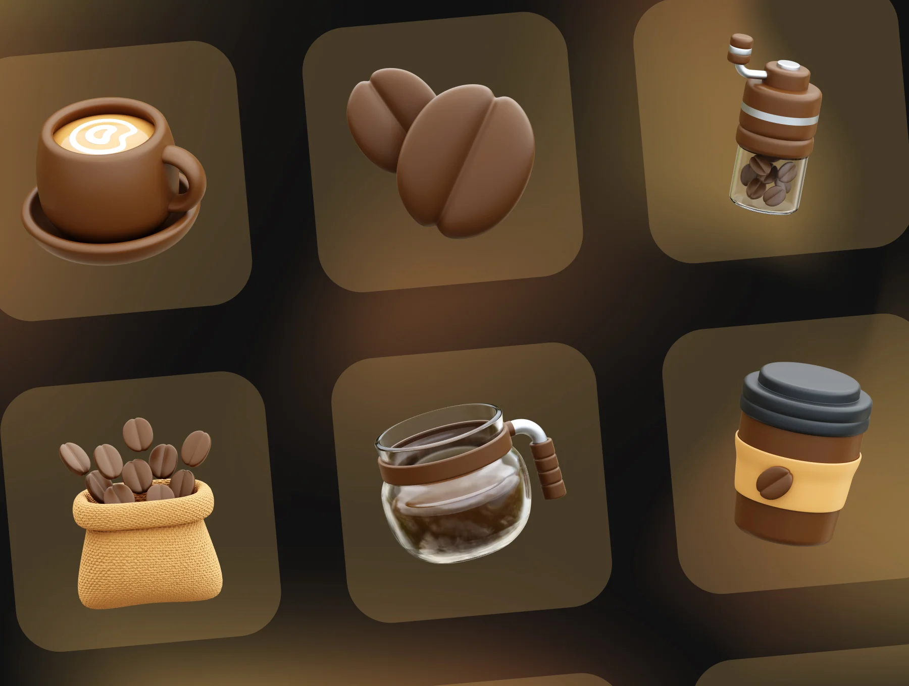 Coffee 3D Icons 3