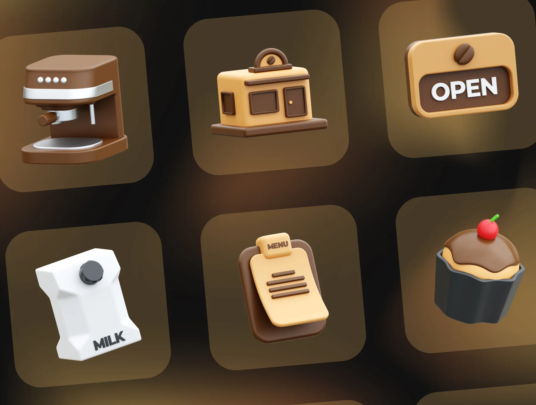 Coffee 3D Icons 4