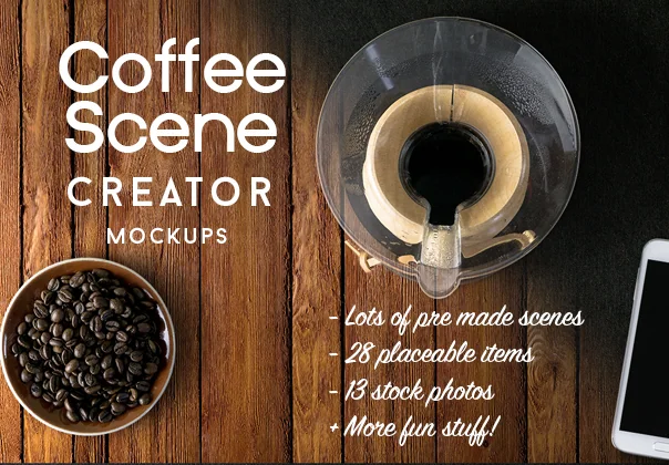 Coffee Mockups Scene Creator