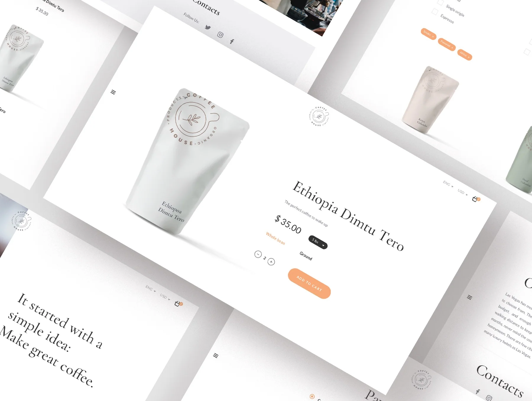 Coffee shop UI Kit 3