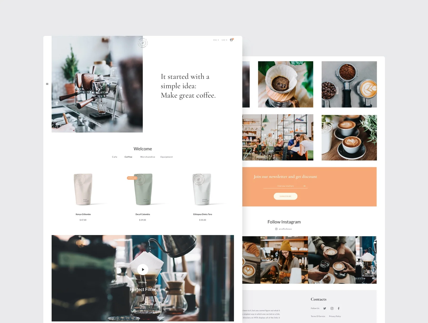Coffee shop UI Kit 5
