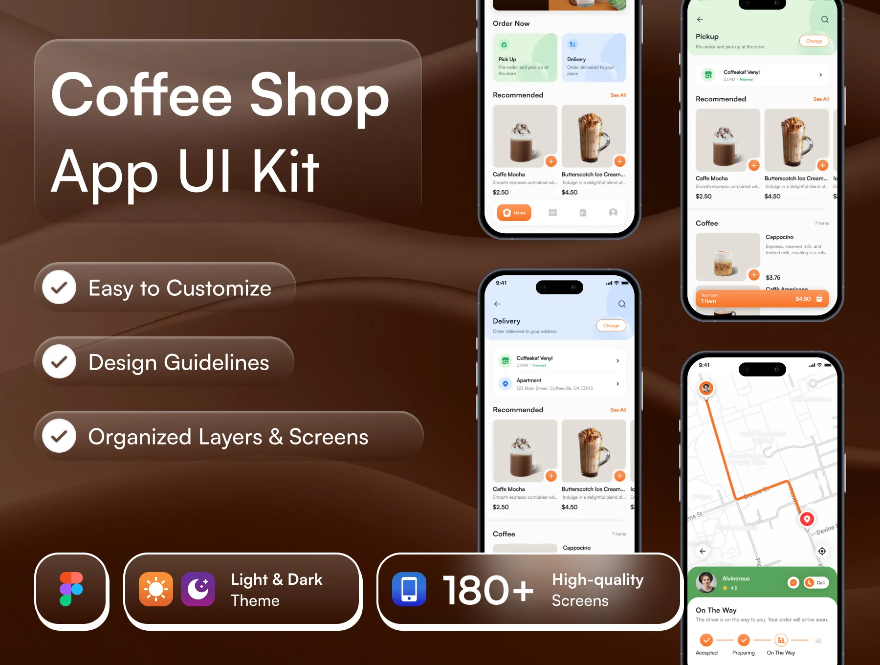Coffeekaf - Coffee Shop App UI Kit