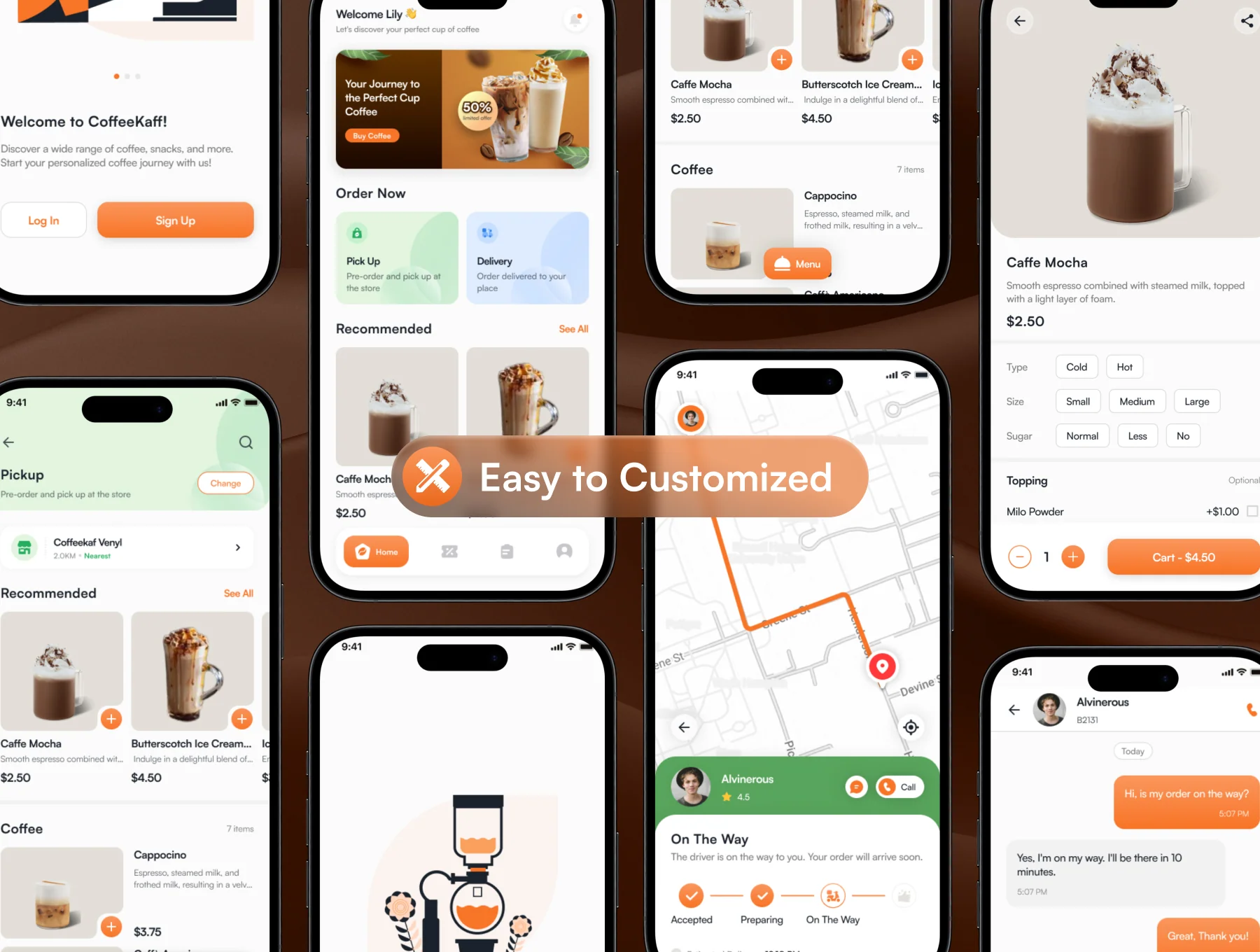 Coffeekaf - Coffee Shop App UI Kit 7