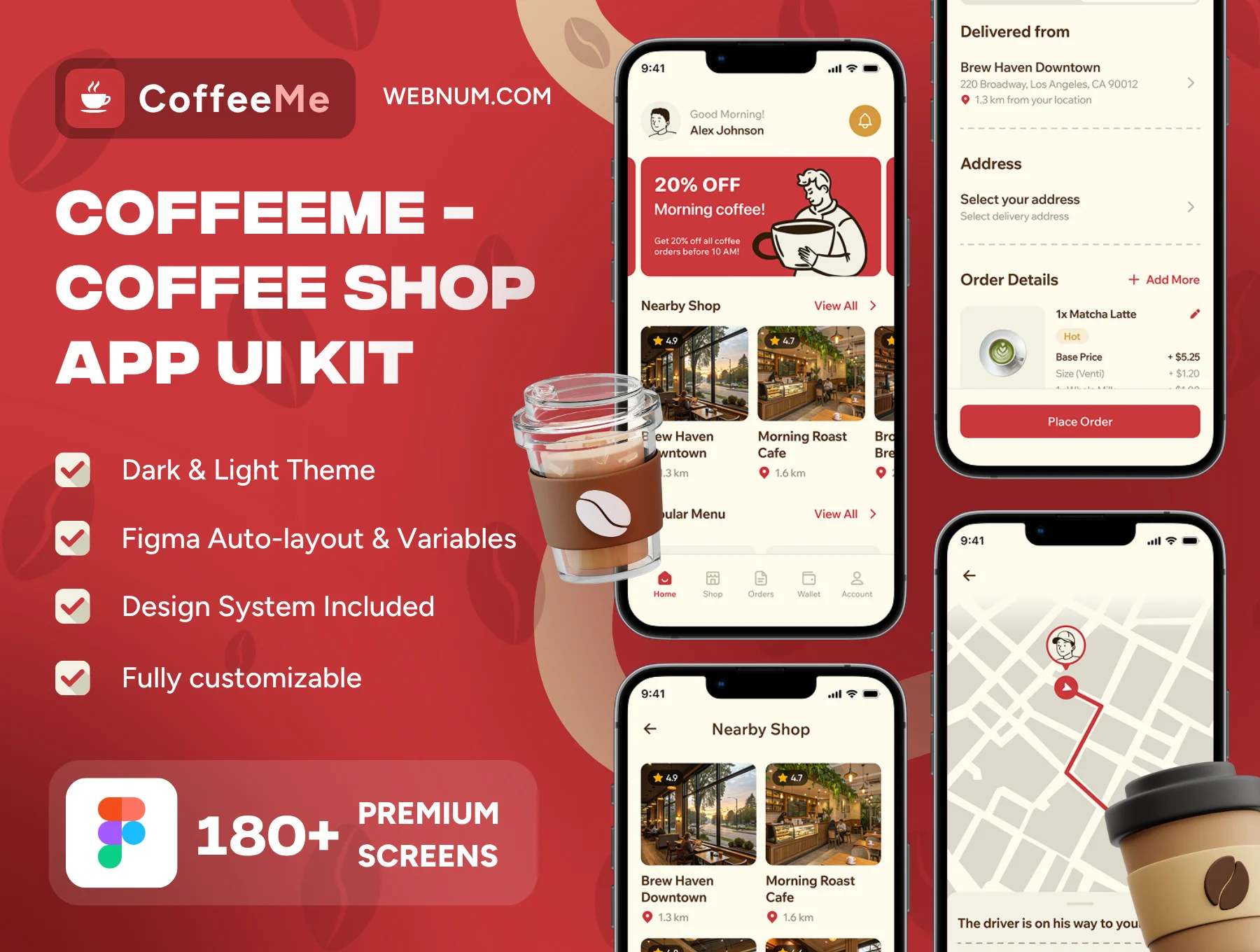 CoffeeMe - Coffee Shop App UI Kit