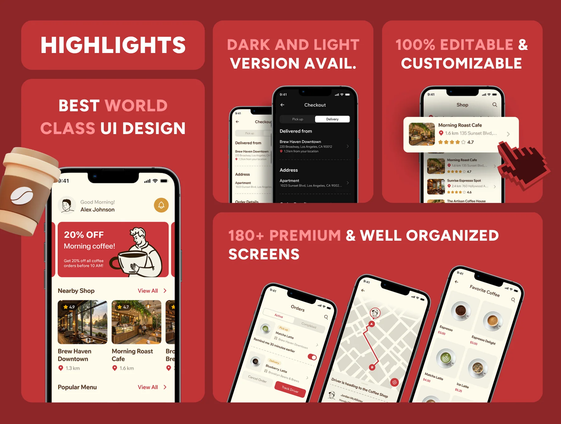 CoffeeMe - Coffee Shop App UI Kit 2