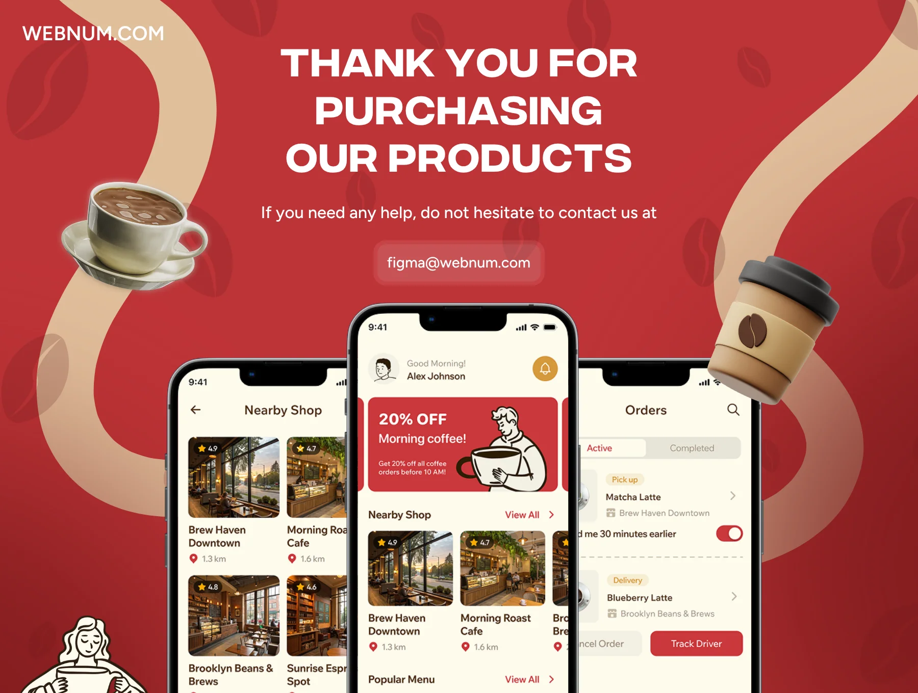 CoffeeMe - Coffee Shop App UI Kit 6