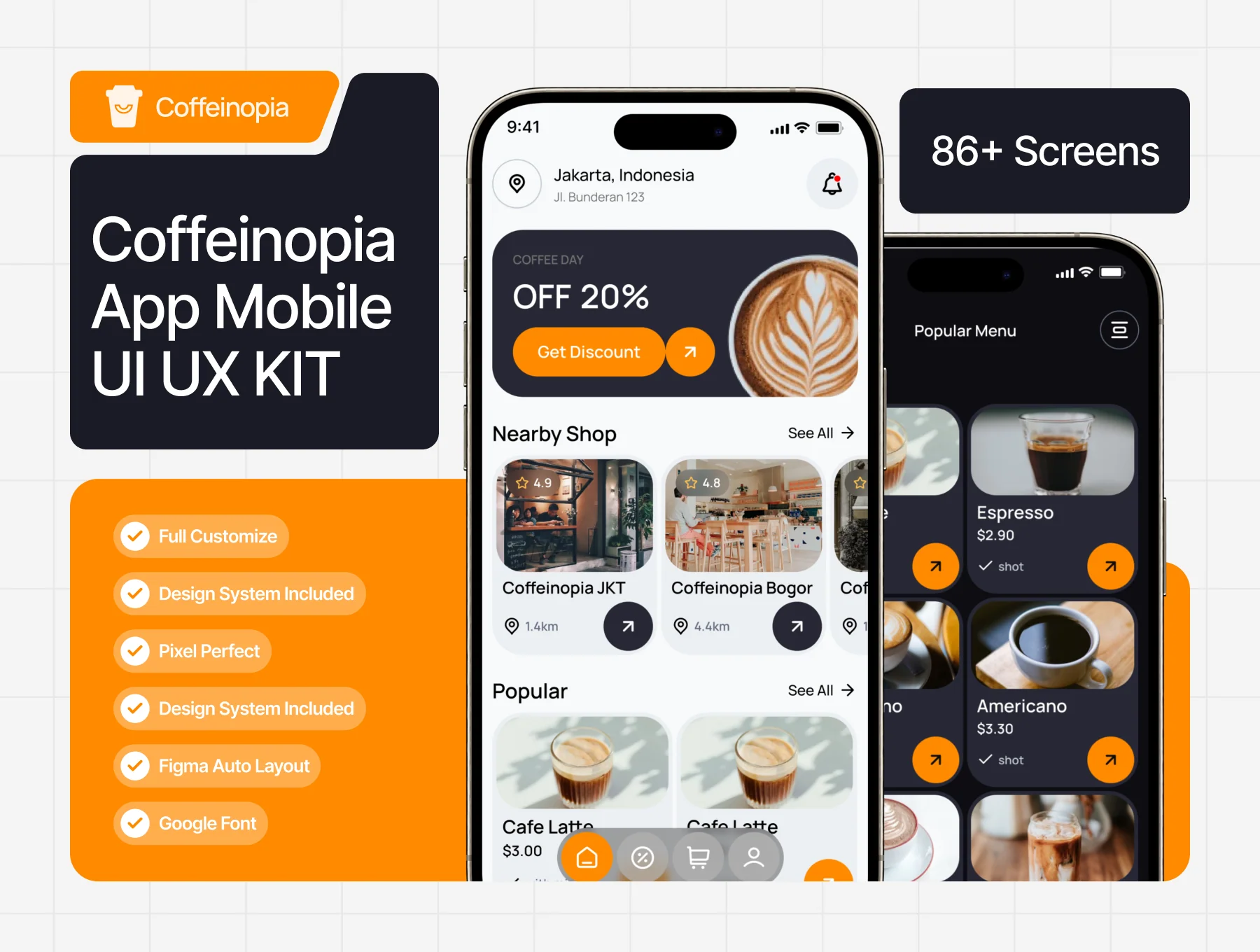 Coffeinopia - Coffe Shop App Mobile UI UX