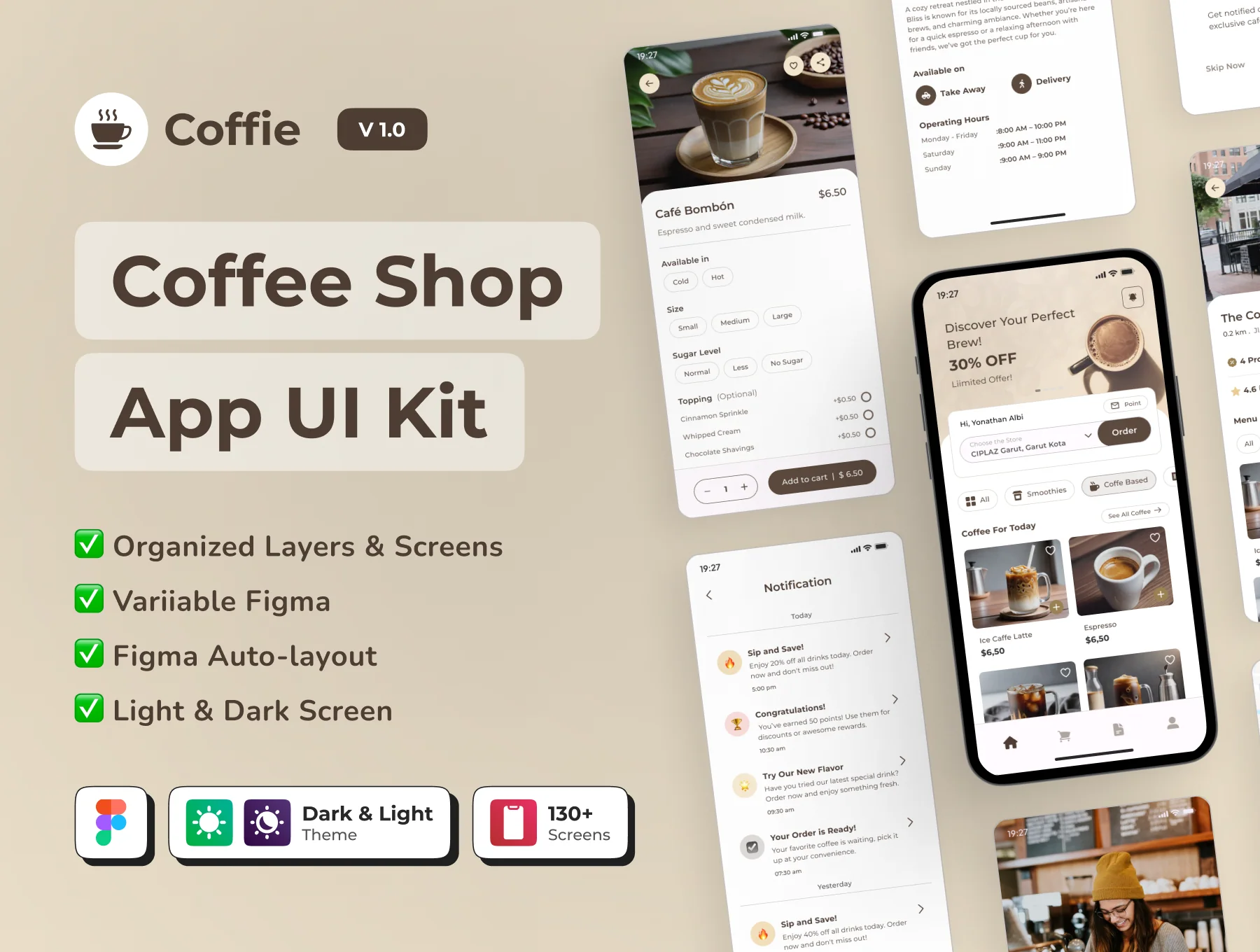 Coffie - Coffee Shop App UI Kit