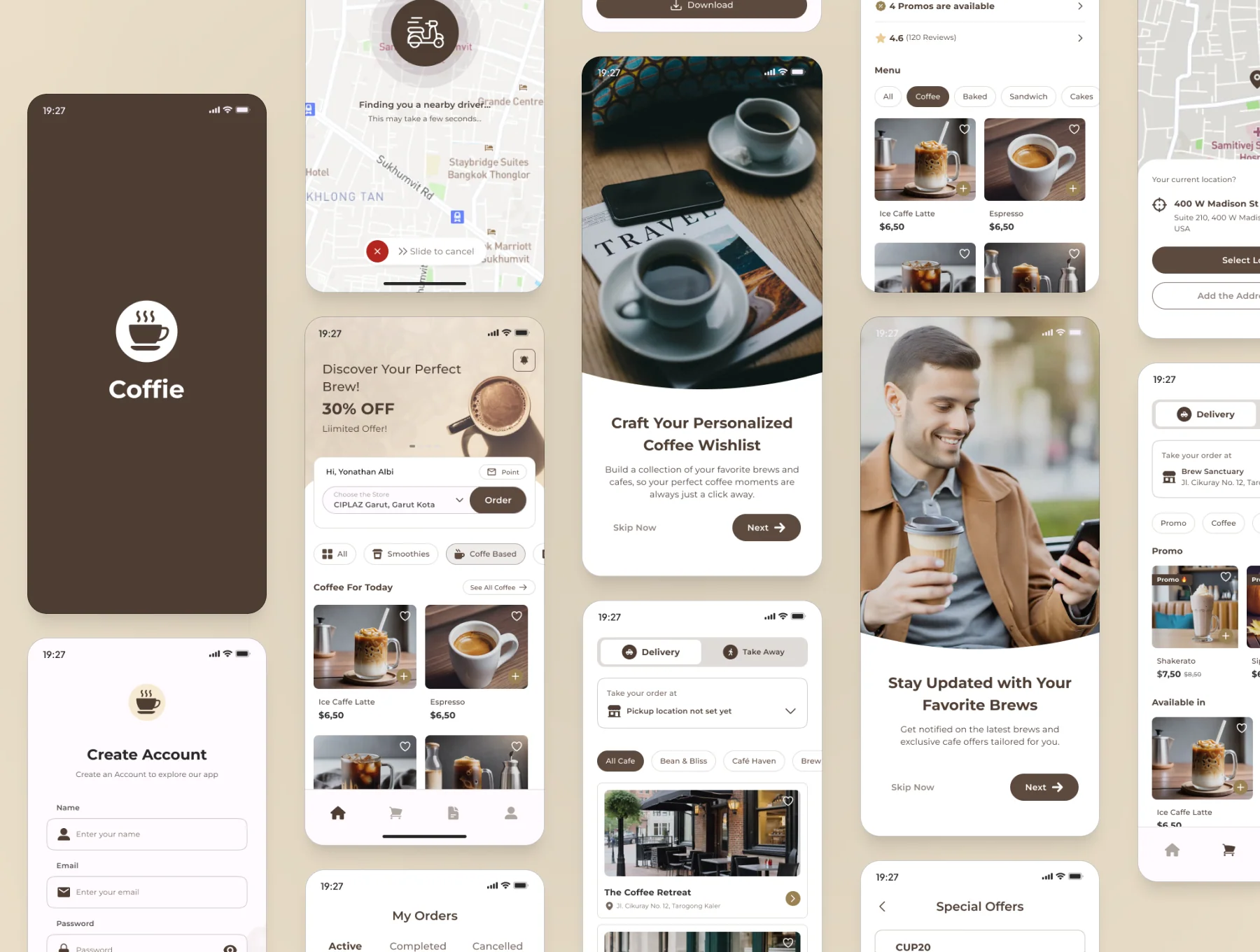 Coffie - Coffee Shop App UI Kit 5