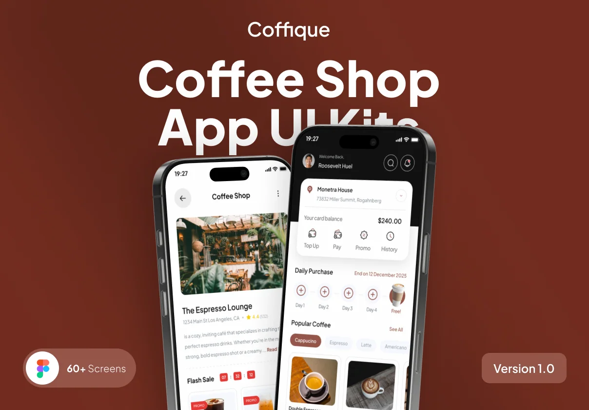 Coffique - Coffee Shop App UI Kits