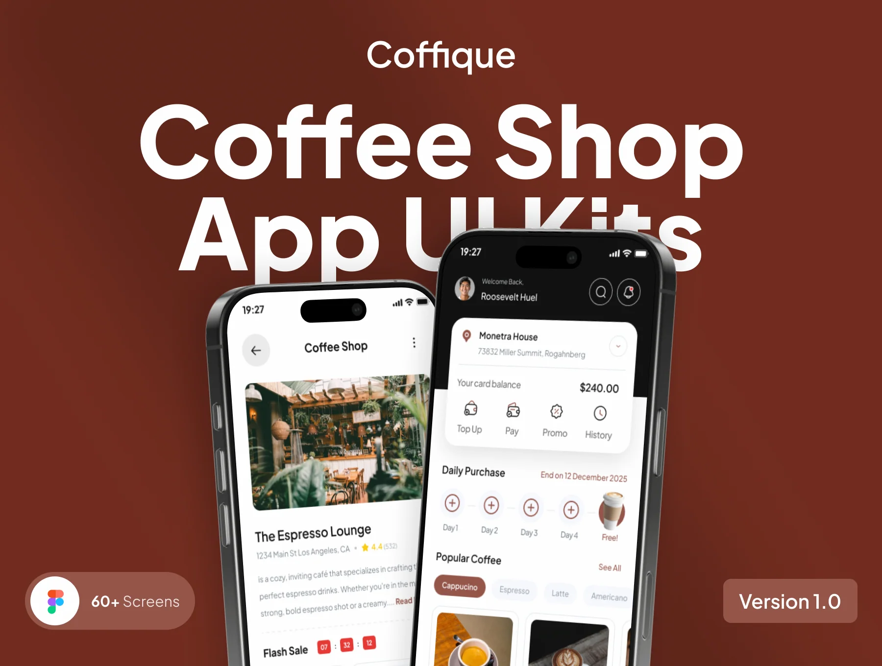 Coffique - Coffee Shop App UI Kits