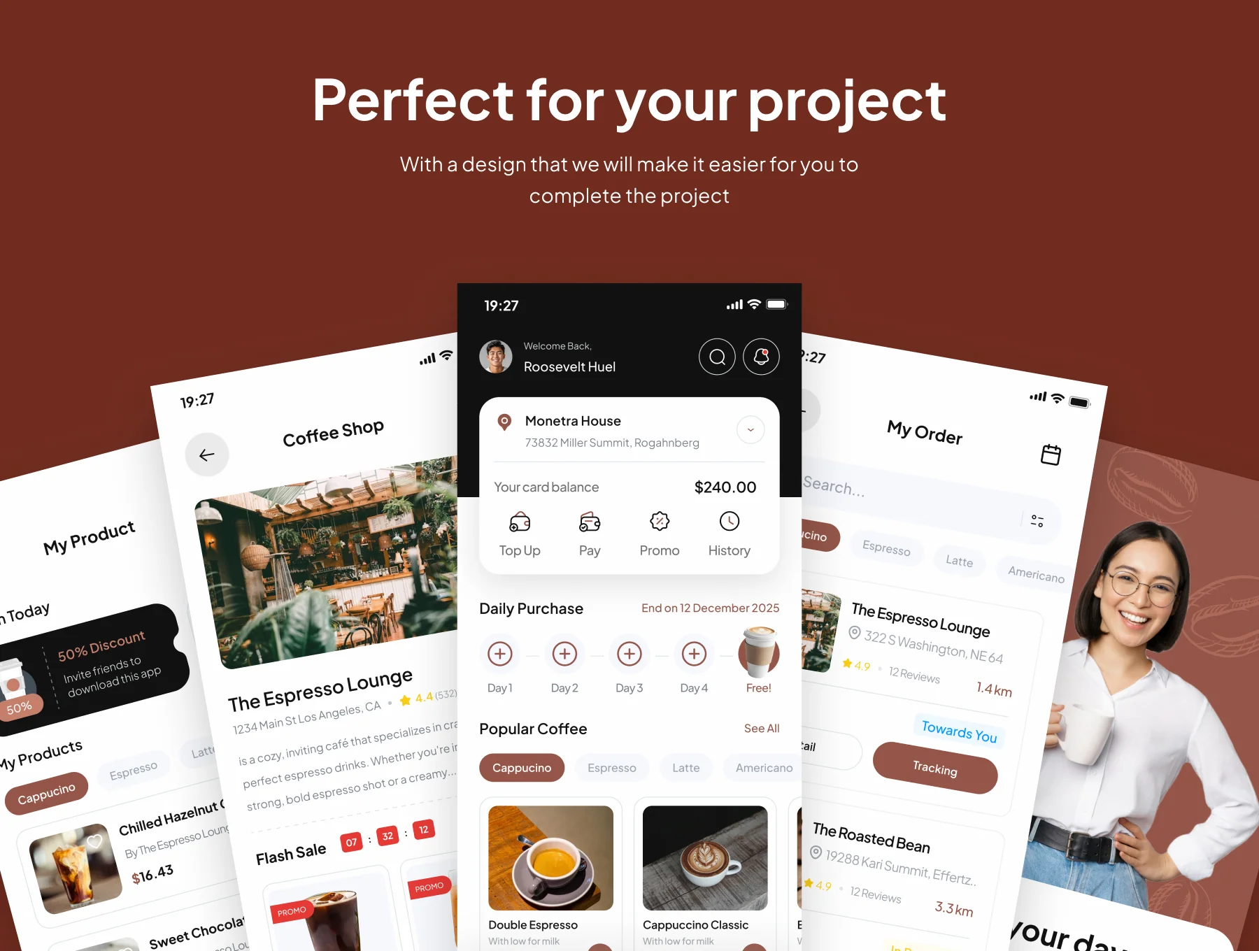 Coffique - Coffee Shop App UI Kits 4