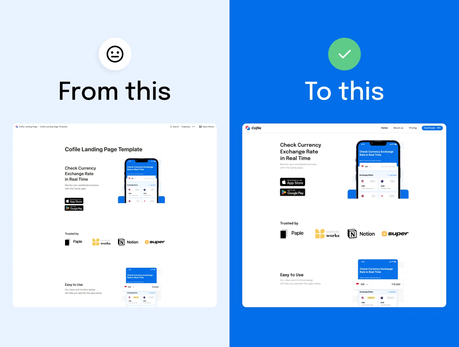 Cofile - Notion + Super Company Profile Website Template 5
