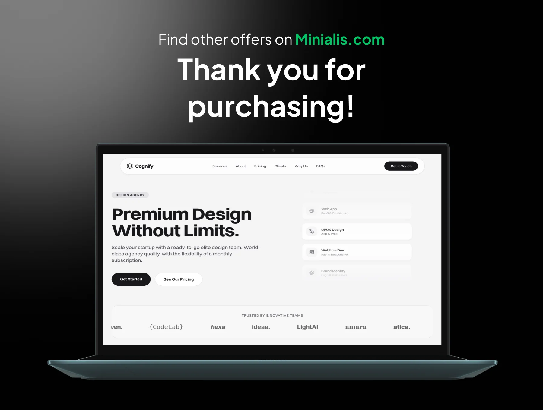 Cognify - Design Subscription Service Landing Page Website 6