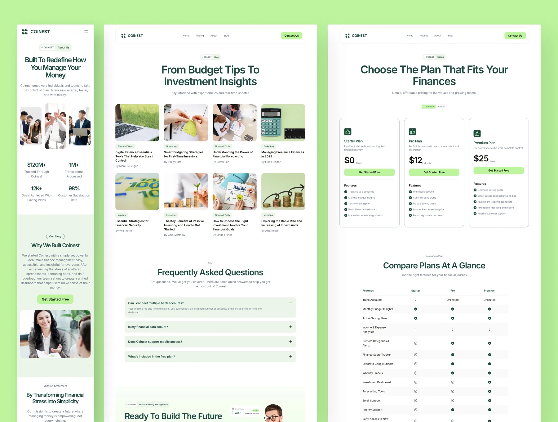 Coinest - Finance Management SaaS Website Framer Template 3