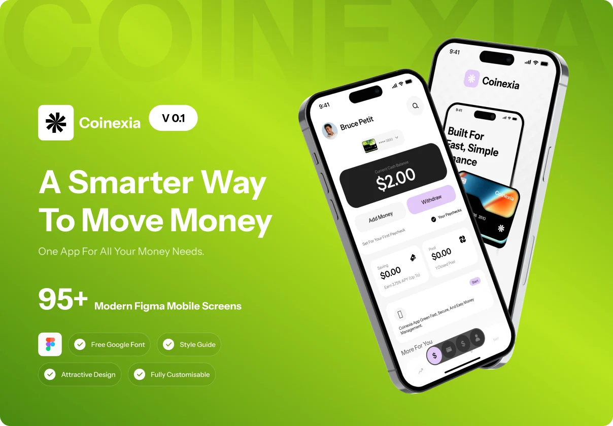 Coinexia | Digital Wallet & Finance UI Kit
