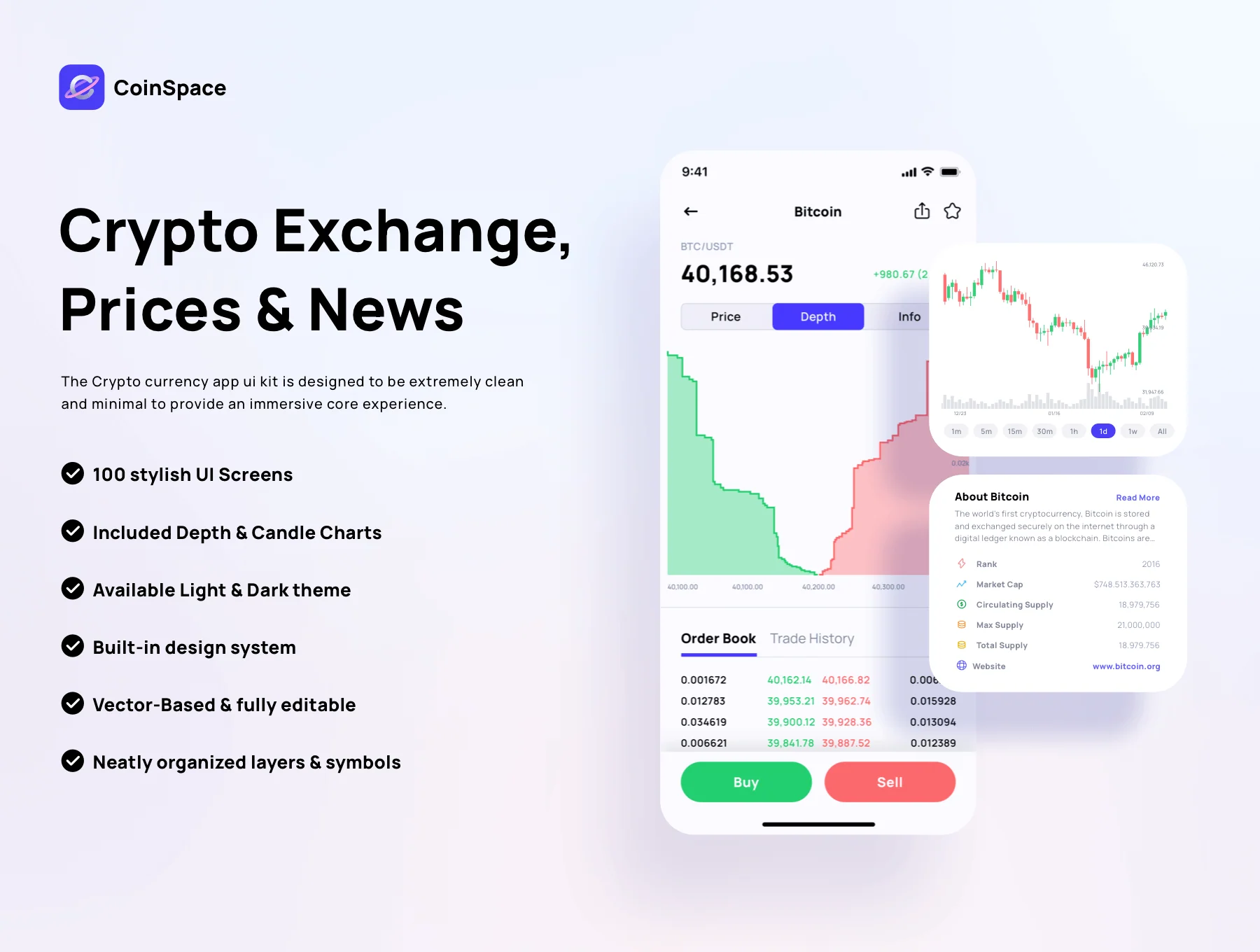 CoinSpace: Crypto Currency App iOS UI Kit 5