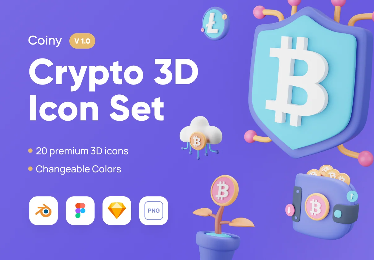 Coiny - Crypto 3D Icon Set
