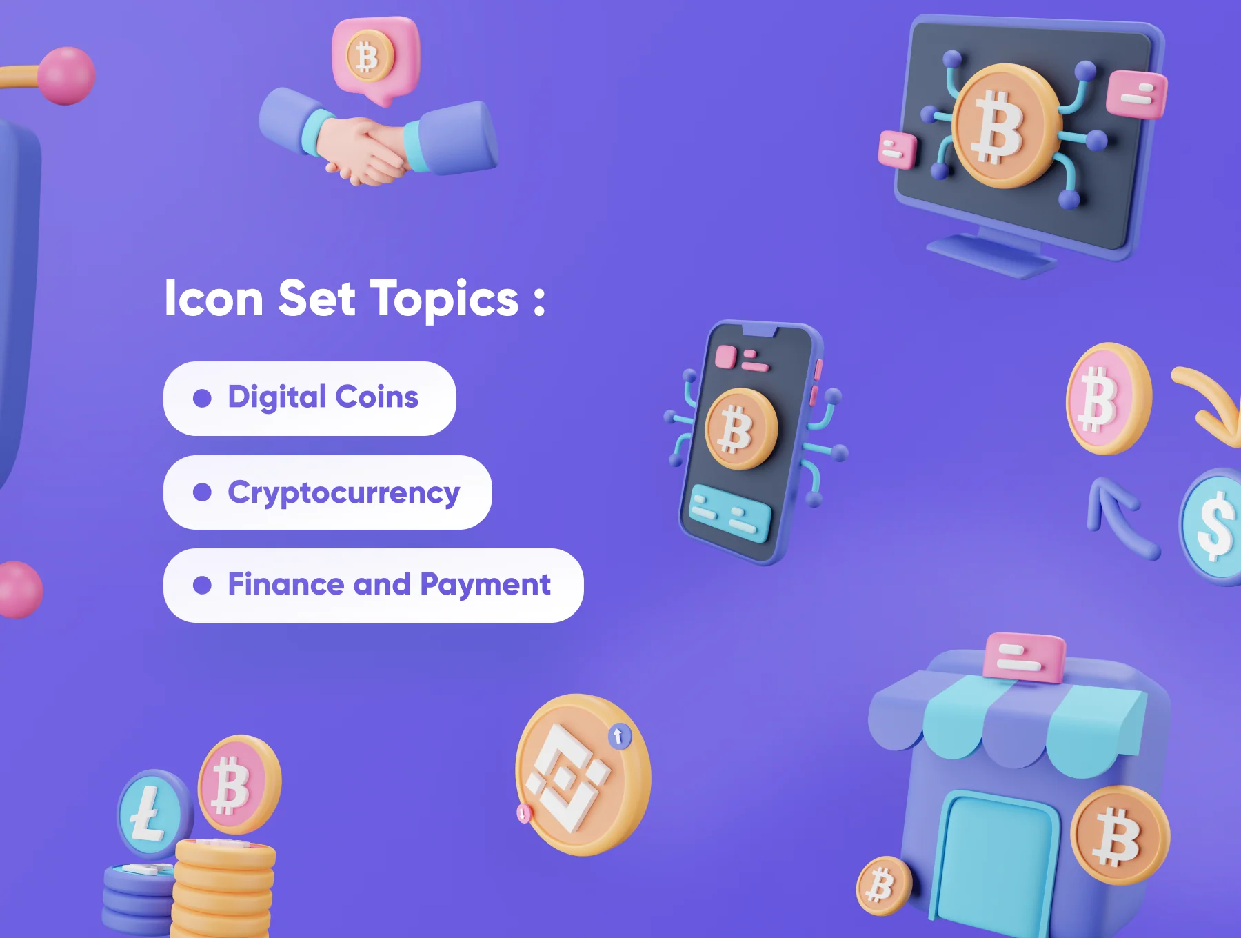 Coiny - Crypto 3D Icon Set 2