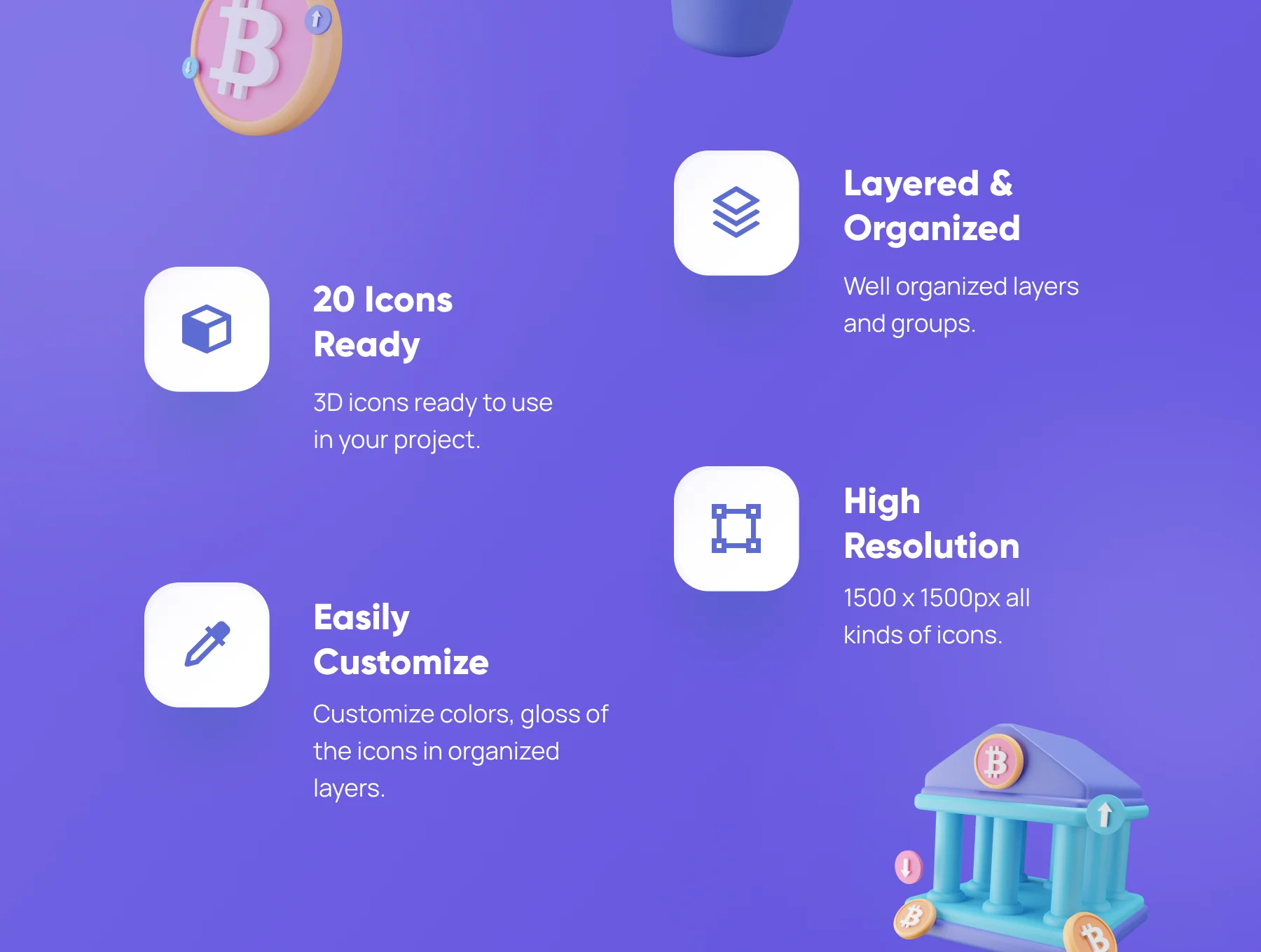 Coiny - Crypto 3D Icon Set 3