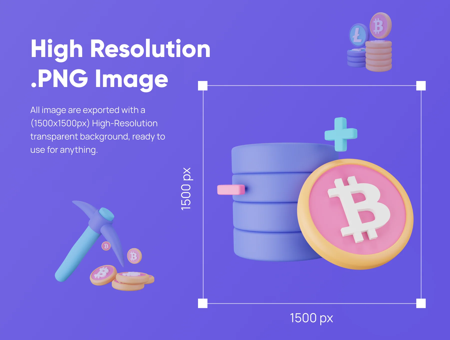 Coiny - Crypto 3D Icon Set 4