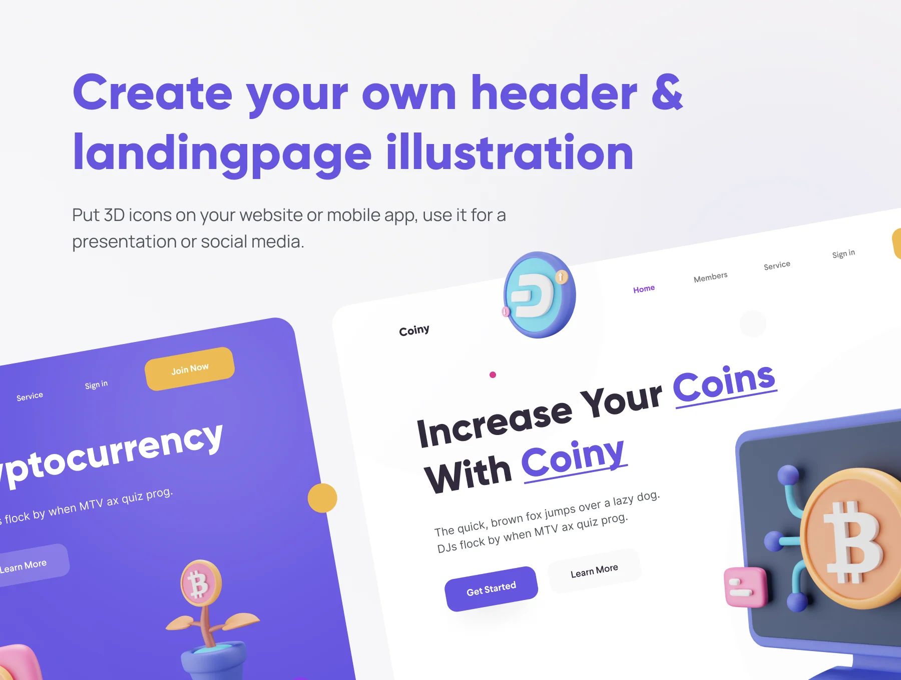 Coiny - Crypto 3D Icon Set 6
