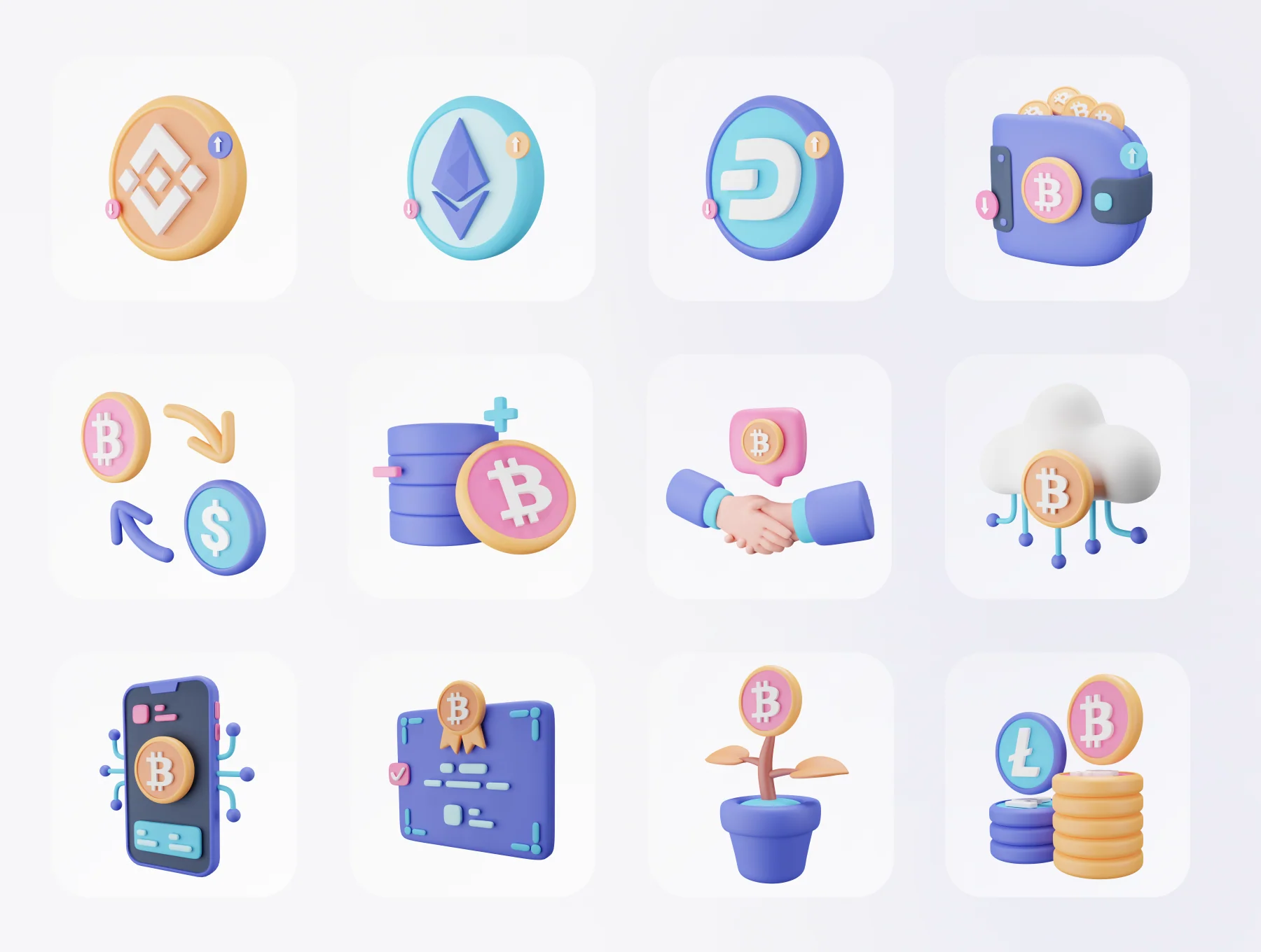 Coiny - Crypto 3D Icon Set 8