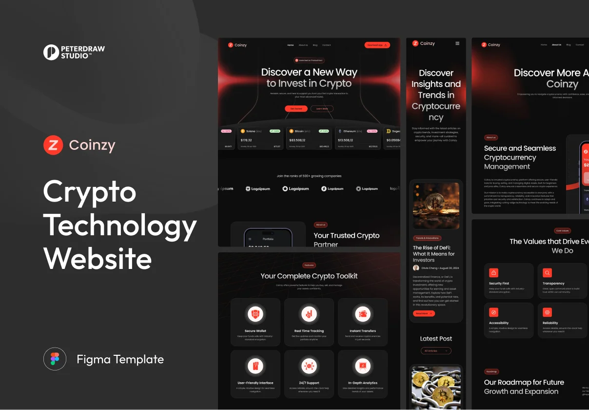 Coinzy - Cryptocurrency Technology Website