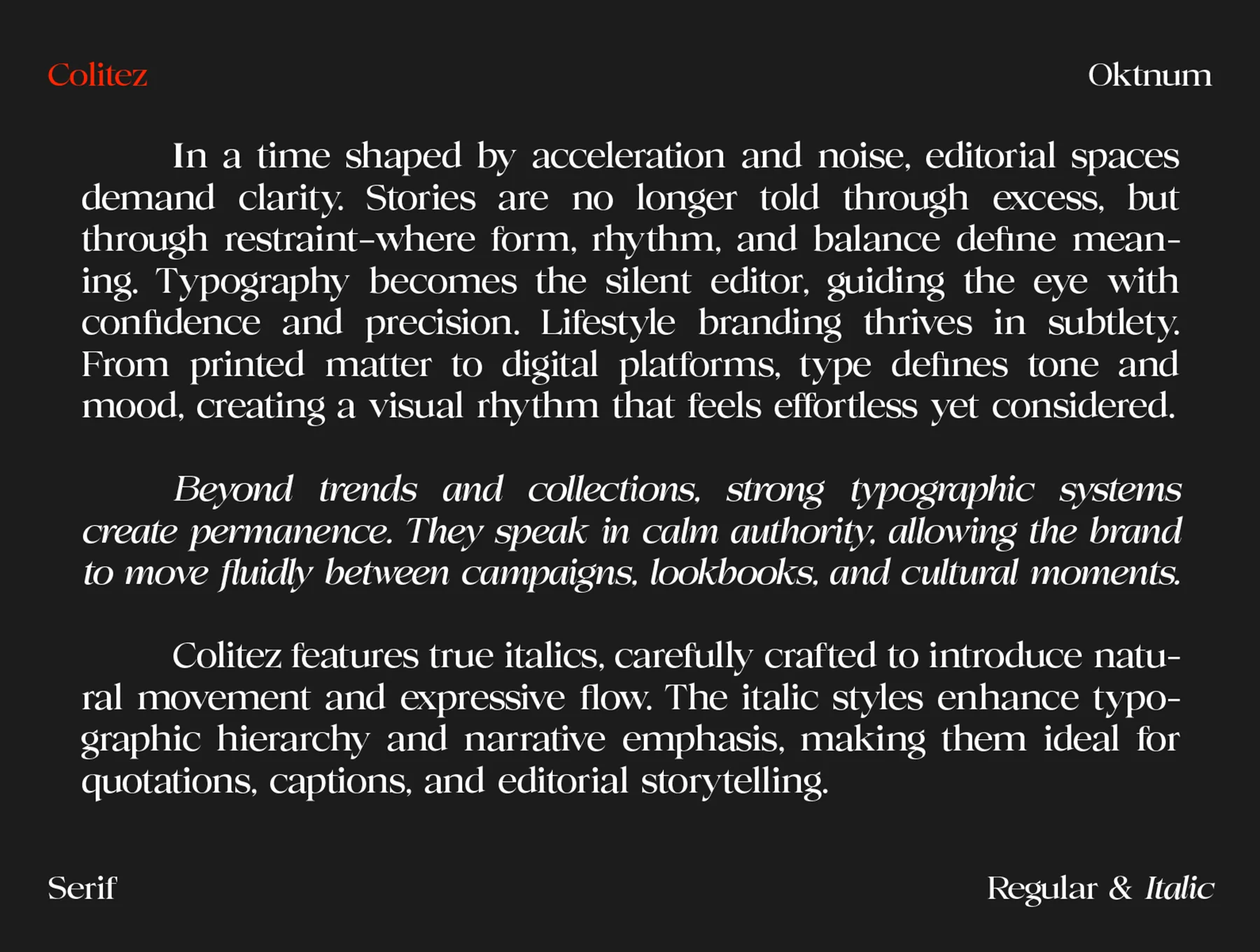 Colitez Serif Family 9