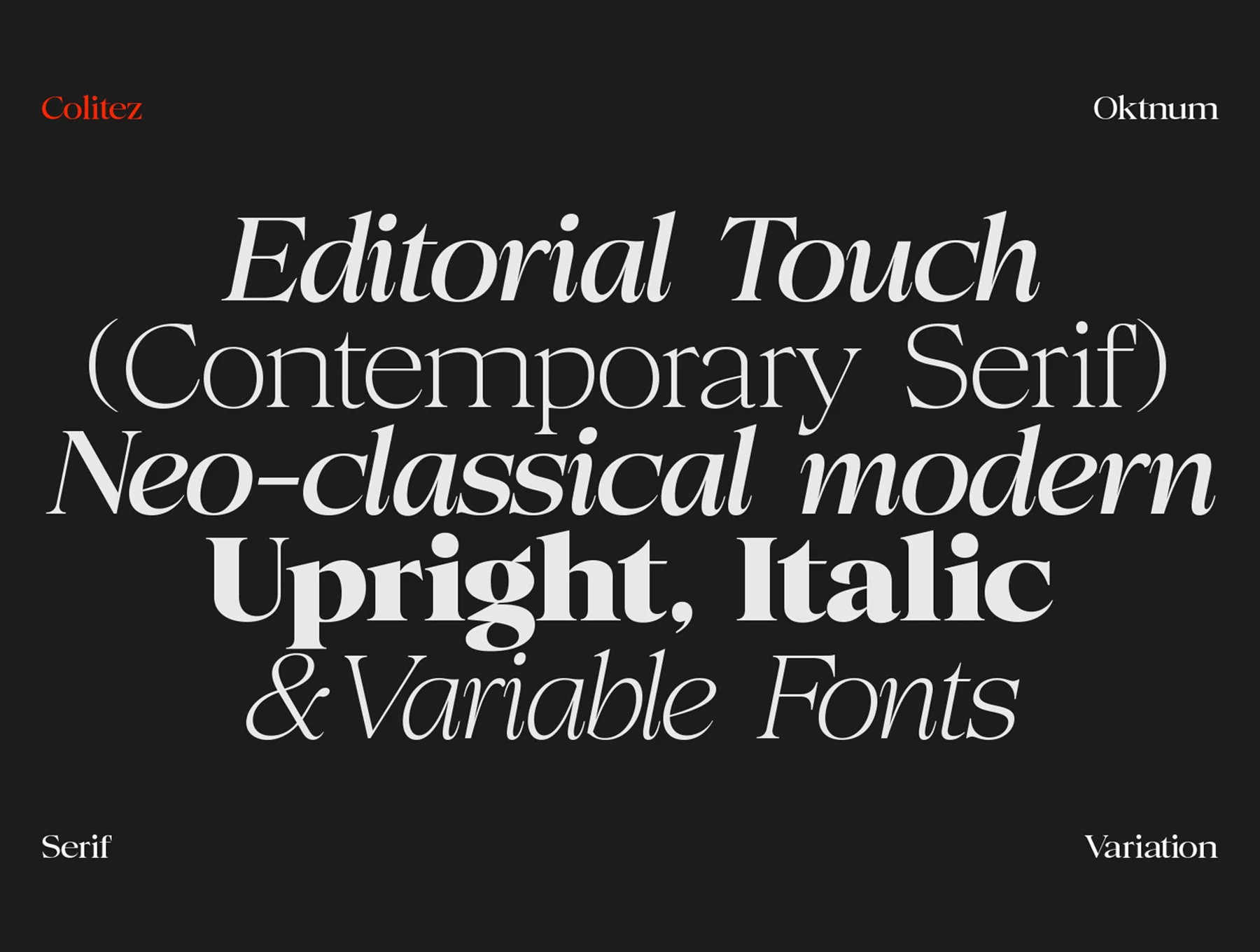 Colitez Serif Family 5