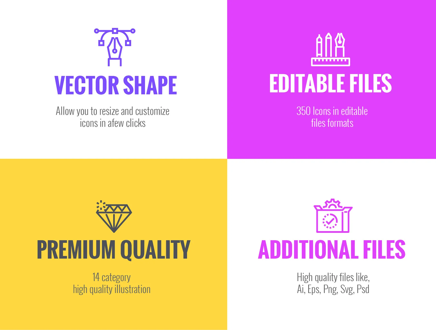 Collection of Set Flat Line icons 2
