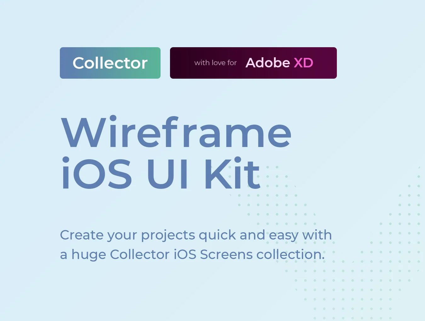 Collector iOS Wireframe UI Kit