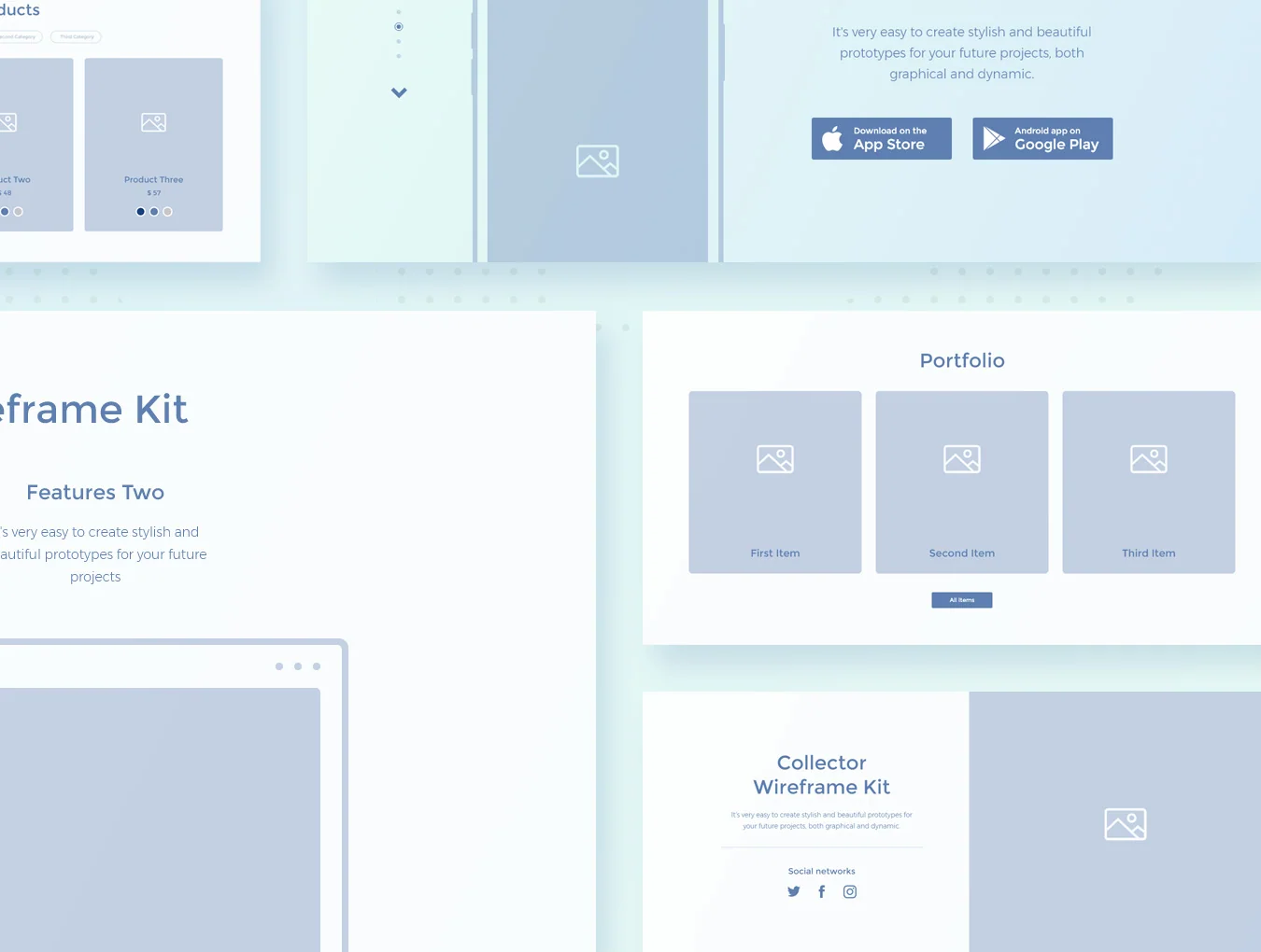 Collector Wireframe Web Kit 4