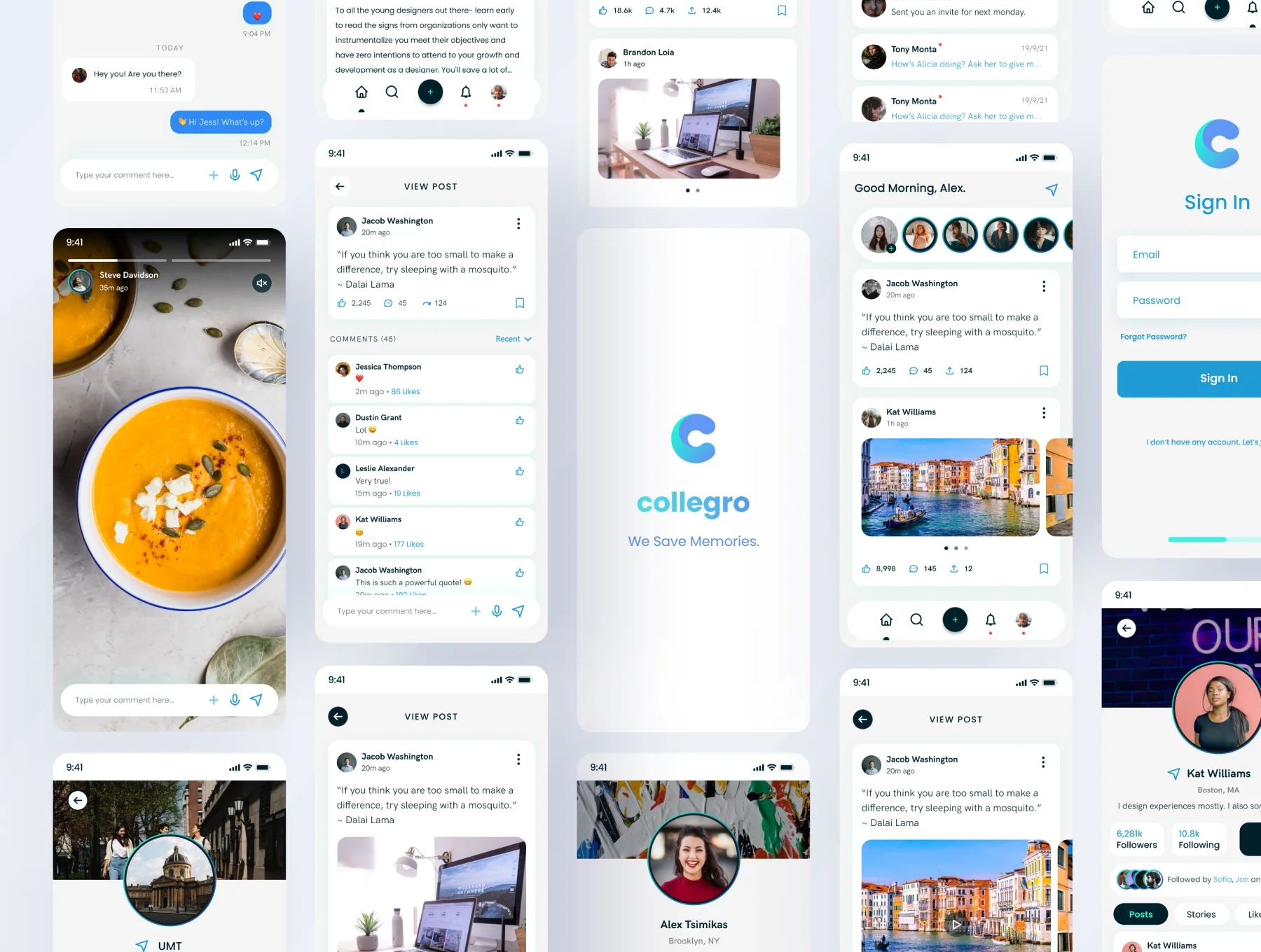 Collegro - A College Social Media App UI Kit 3