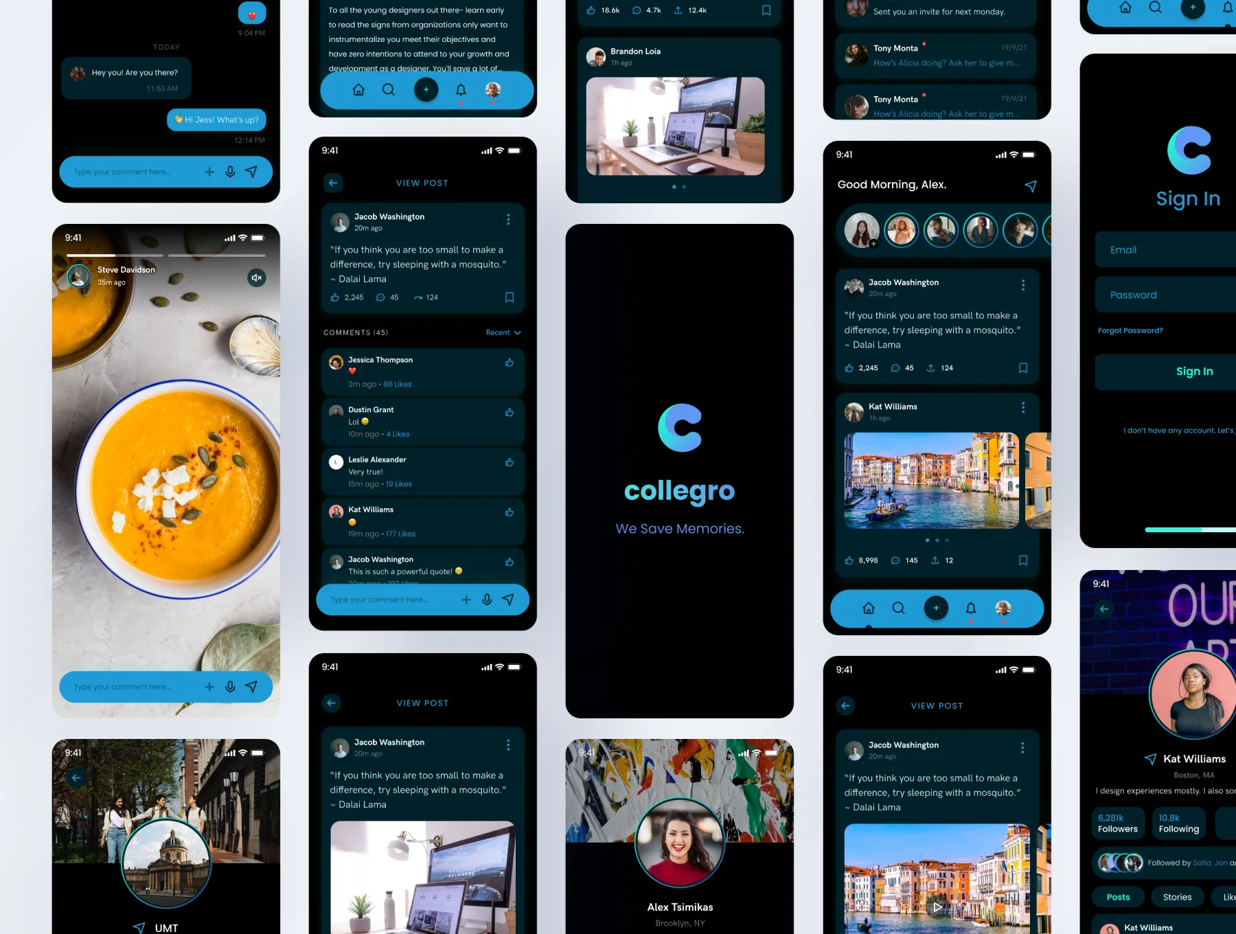 Collegro - A College Social Media App UI Kit 4