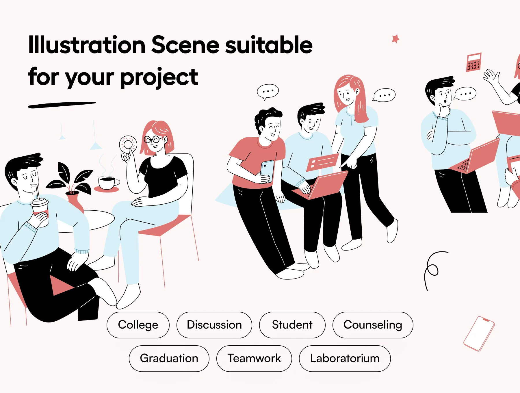 Collegy - College & Education Illustration Set 4
