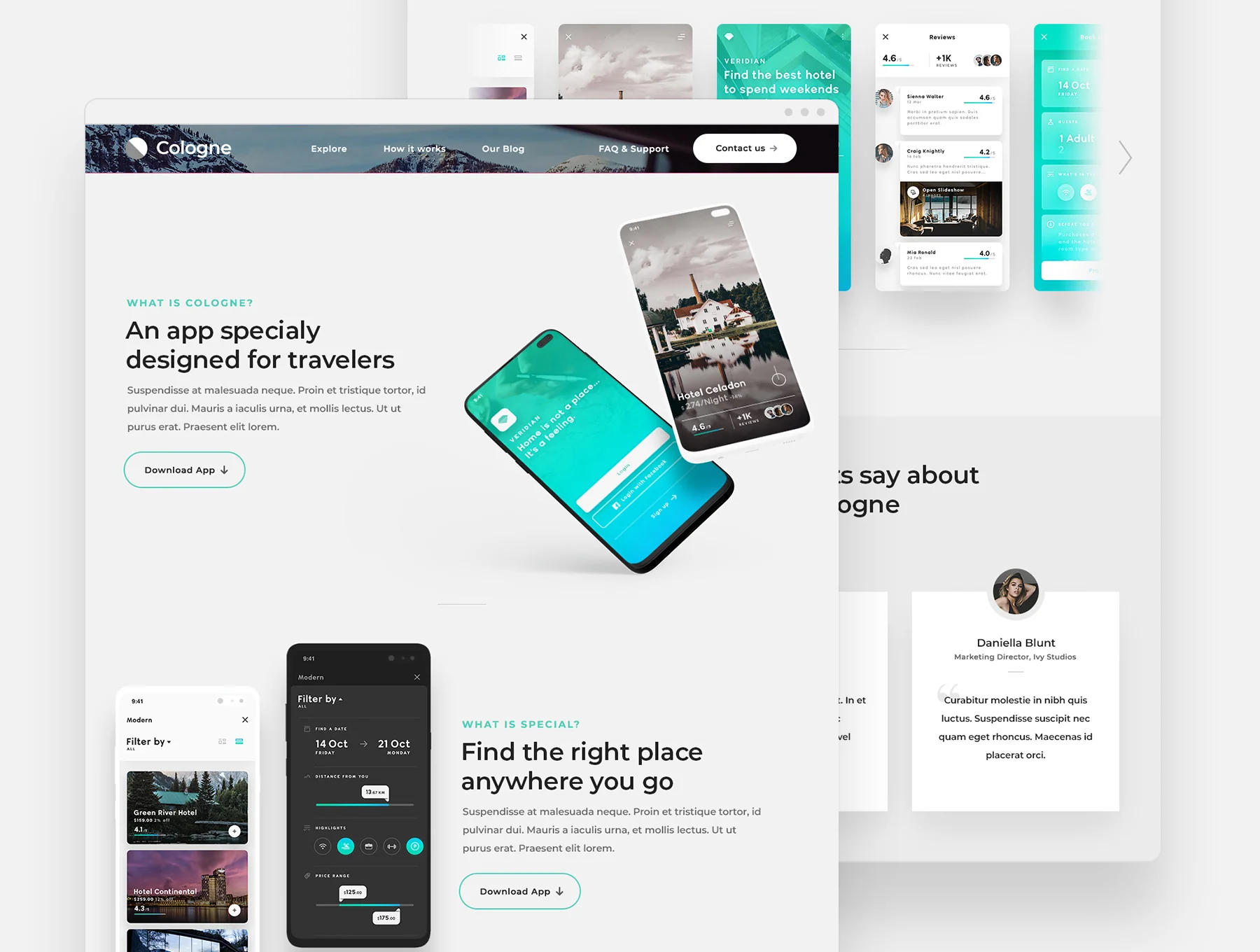 Cologne - App Landing Website Template 3