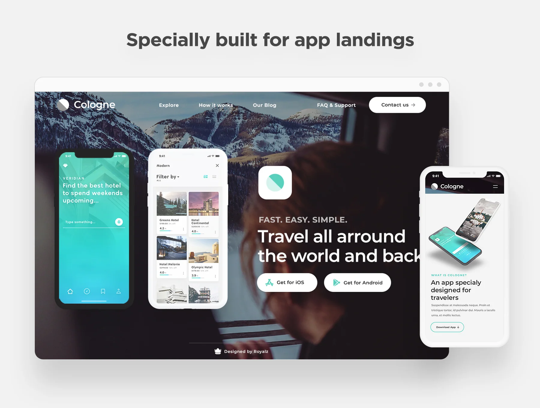 Cologne - App Landing Website Template 5