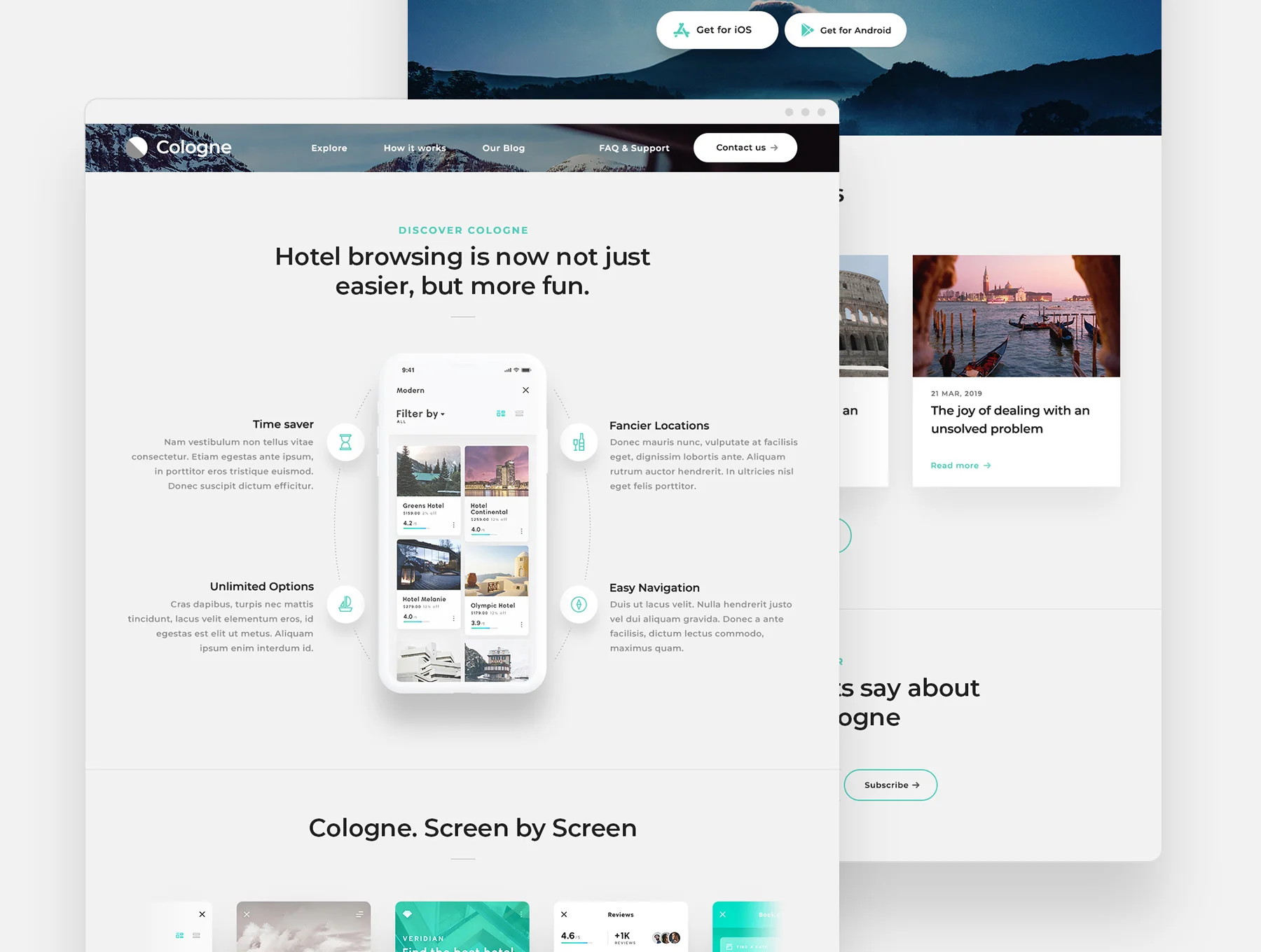 Cologne - App Landing Website Template 6