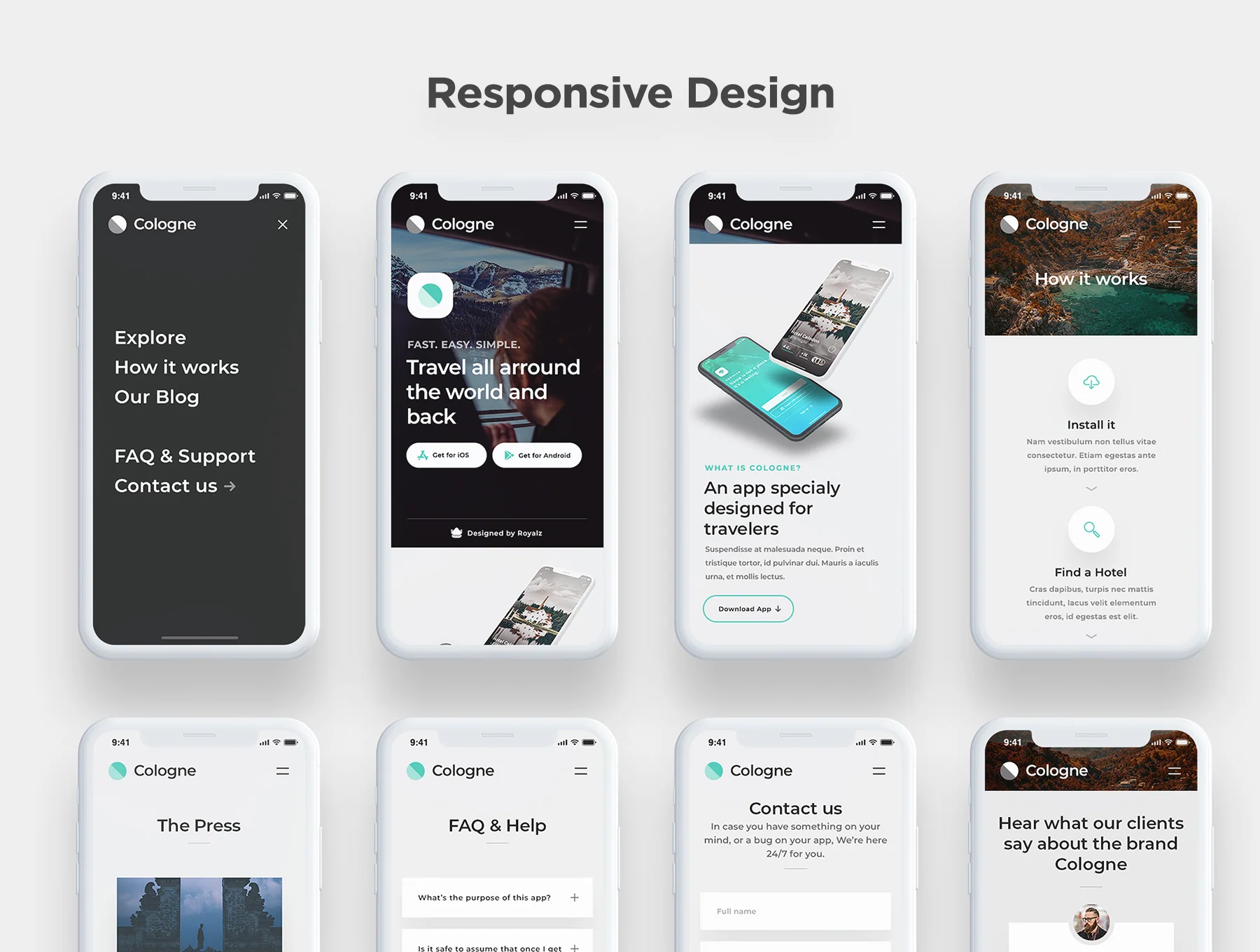 Cologne - App Landing Website Template 7