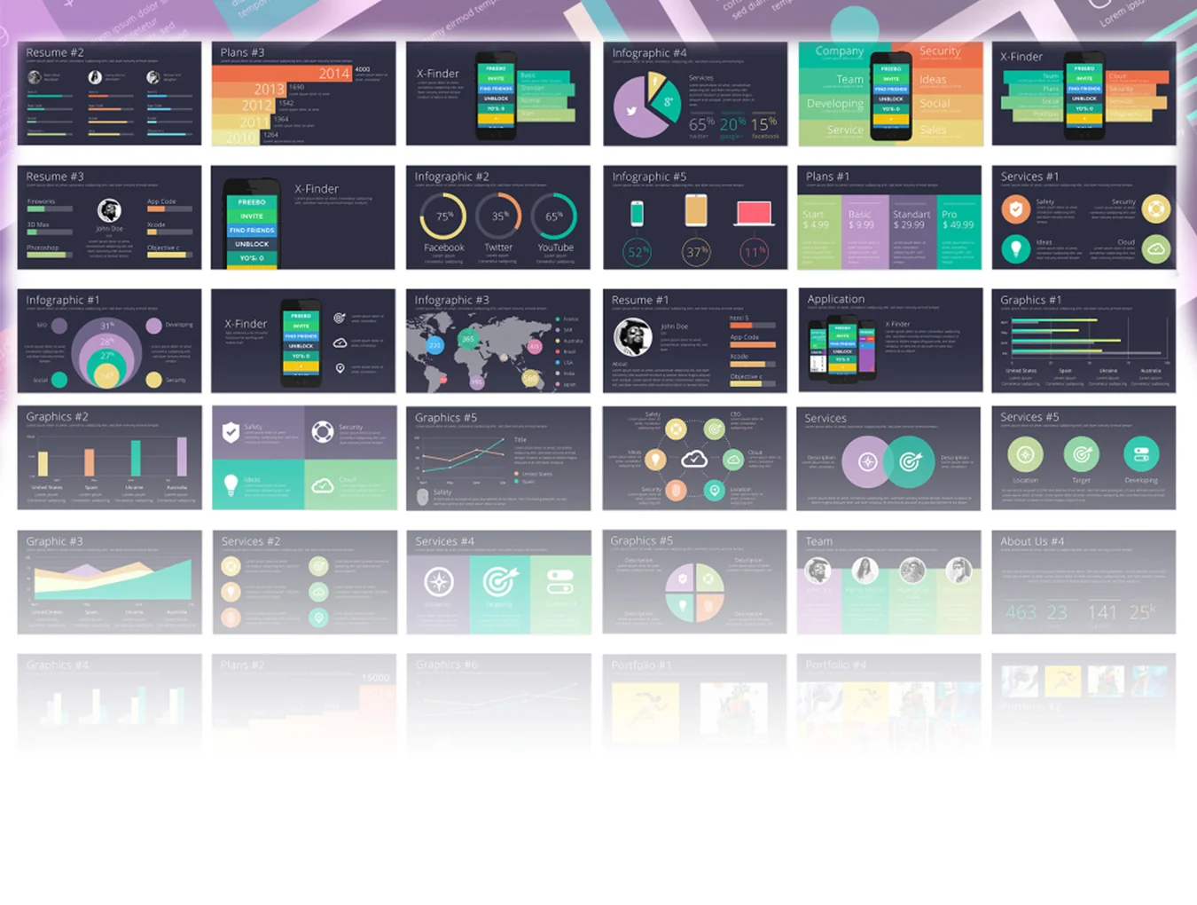 Color-X Keynote Template 6