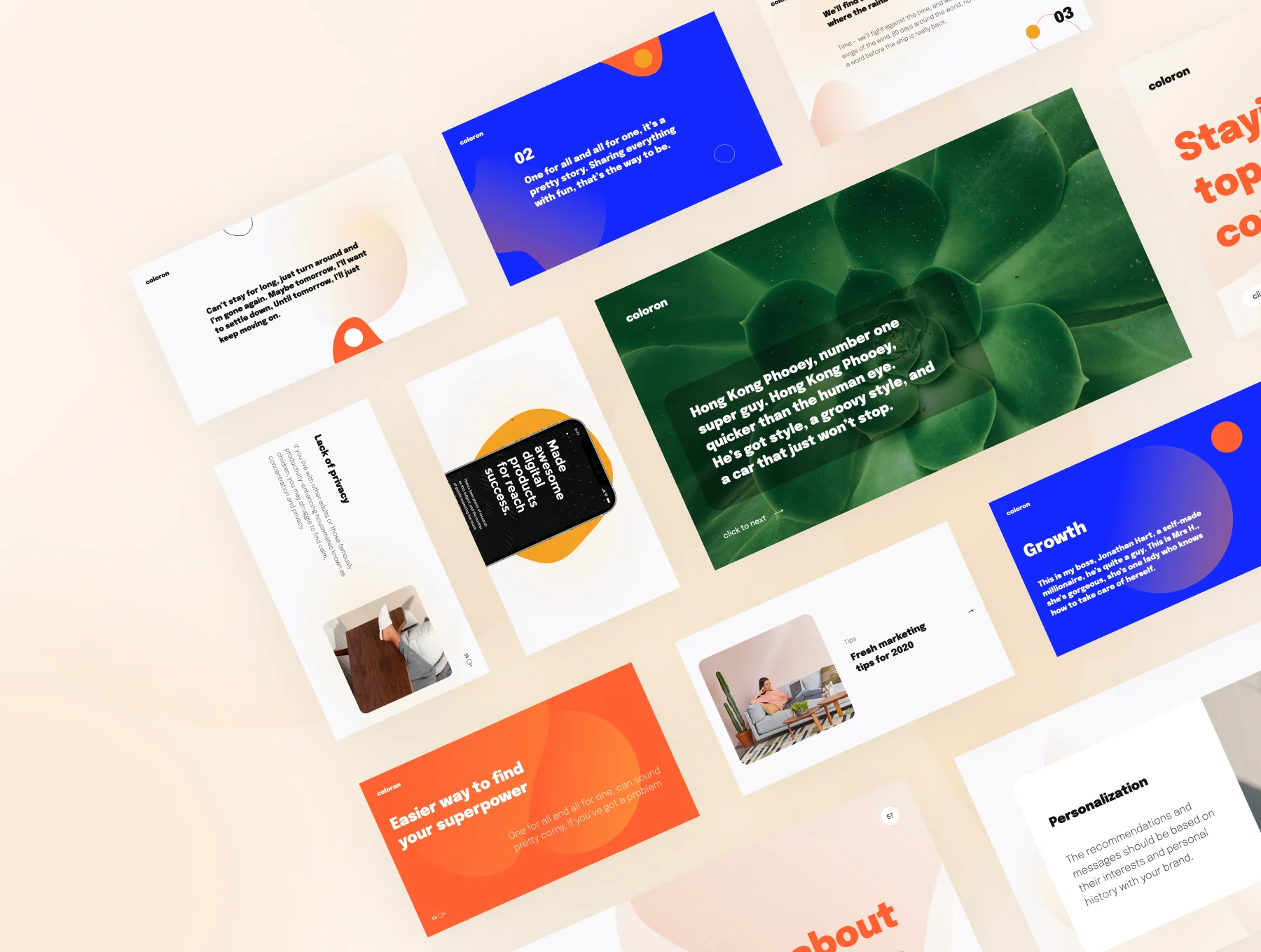 Coloron Creative Presentation Template 4
