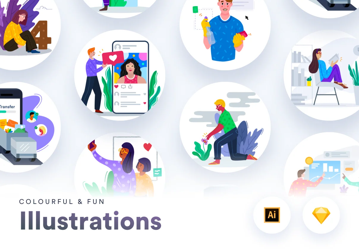 Colourful & Fun Illustrations