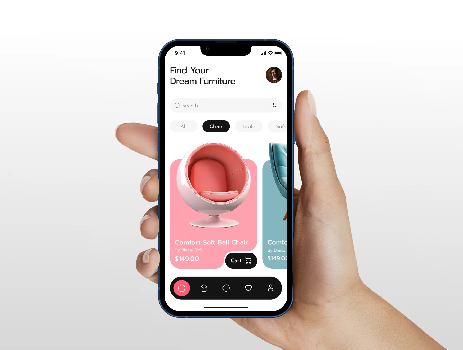 Comfo - Furniture Ecommerce Mobile UI Kit 4
