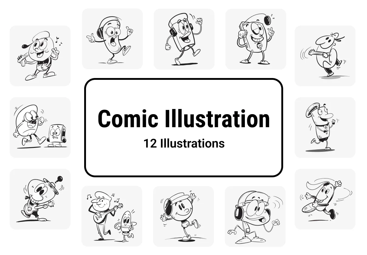 Comic Groove – A Fun & Musical Illustration Pack