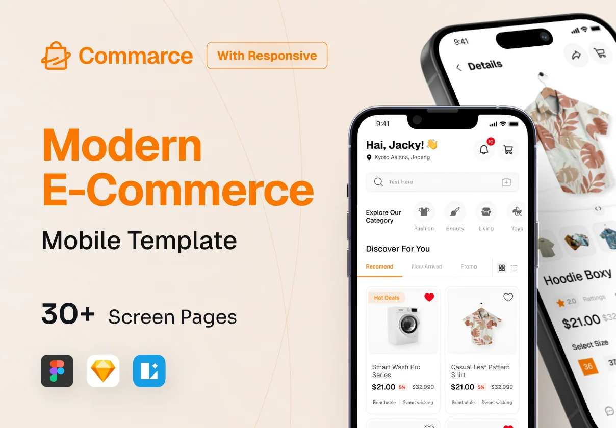 Commarce - E-Commerce Mobile App UI Kit